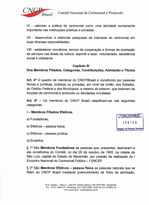 ESTATUTO DO CNCP BRASIL - Aprovado em 31-8-2026-03