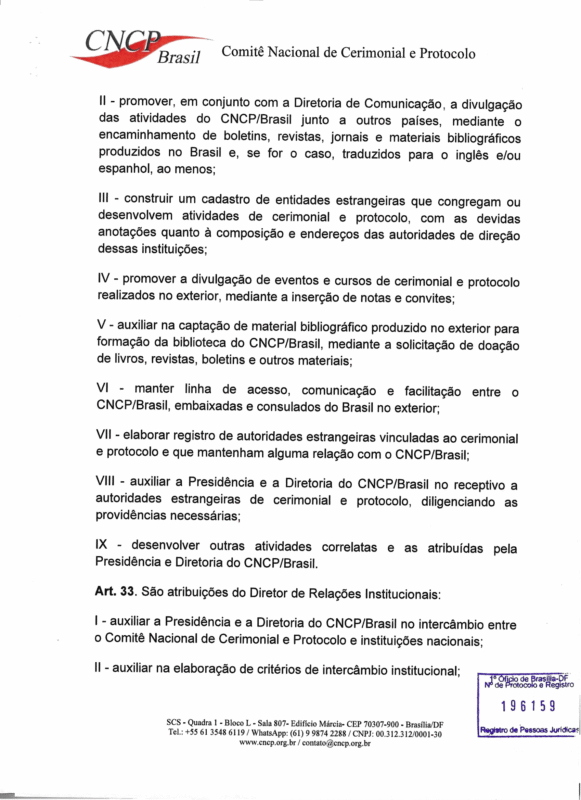 ESTATUTO DO CNCP BRASIL - Aprovado em 31-8-2026-18