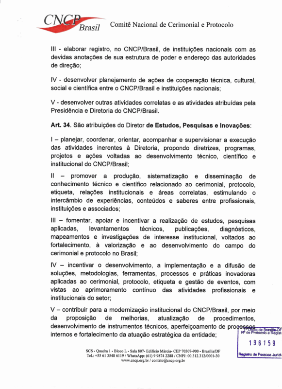 ESTATUTO DO CNCP BRASIL - Aprovado em 31-8-2026-19