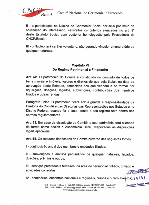 ESTATUTO DO CNCP BRASIL - Aprovado em 31-8-2026-26