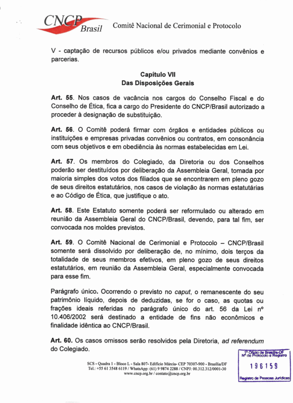 ESTATUTO DO CNCP BRASIL - Aprovado em 31-8-2026-27
