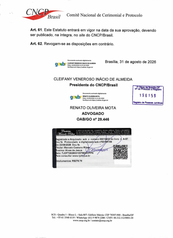 ESTATUTO DO CNCP BRASIL - Aprovado em 31-8-2026-28